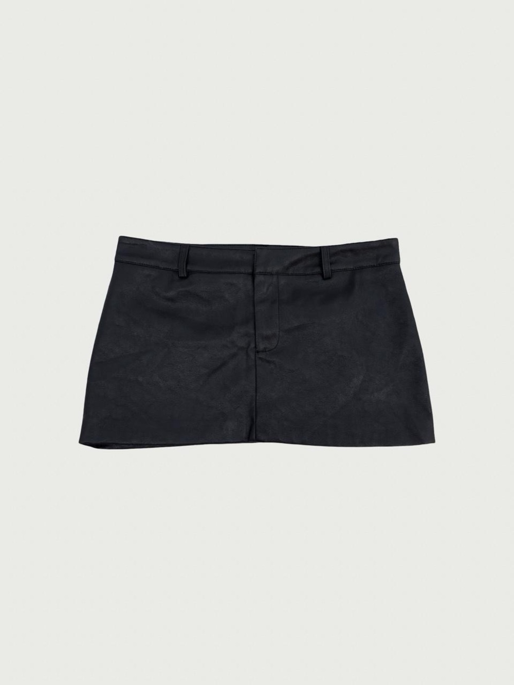 Low Rise Vegan Leather Mini Skirt